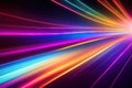 abstract colorfull design background of light with stripes of colourful rays moving, ai generative Royalty Free Stock Photo