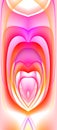 Abstract Colorfull lines and shapes imitating female vagina. visual allegories, metaphors Royalty Free Stock Photo