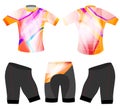 Abstract colors cycling vest sports t-shirt Royalty Free Stock Photo