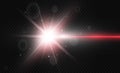 Abstract colors laser beam. Transparent is isolated on a black background. Royalty Free Stock Photo