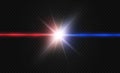 Abstract colors laser beam. Transparent is isolated on a black background. Royalty Free Stock Photo