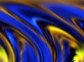 Abstract blue gold brown yellow colors and background. Lines in motion Royalty Free Stock Photo