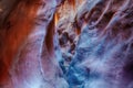 Abstract colors and shapes in a slot canyon, Utah