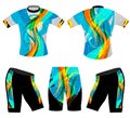 Abstract colors on sports t-shirt Royalty Free Stock Photo