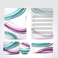 Abstract colorul brochure with wave Royalty Free Stock Photo