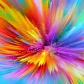 Abstract colour explosion