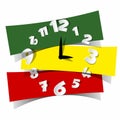 Abstract Coloured Clock