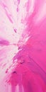 Abstract Coloured Painting With Pink Splash - Impasto Texture And Monochromatic Color Schemes
