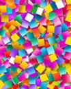 Abstract coloured squares