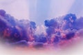Abstract colourful blue purple pink dreamy sky with romantic soft mood Royalty Free Stock Photo