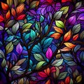 Abstract colourful branches leaves design pattern wallpaper