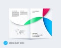 Abstract colourful brochure in material design style, modern catalog, centerfold cover, flyer in A4