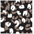Abstract Colourful Brushstrokes leopard Seamless Print/Pattern in Vector Royalty Free Stock Photo