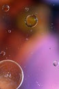 Abstract colourful bubbles. Soft background with orange and purple colors.