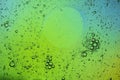 Abstract colourful creative macro oil and water background with bubbles Royalty Free Stock Photo