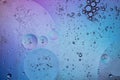Abstract colourful creative macro oil and water background with bubbles Royalty Free Stock Photo