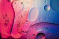 Abstract colourful creative macro oil and water background with bubbles Royalty Free Stock Photo