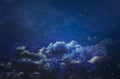 Abstract colourful dreamy dark blue sky background Royalty Free Stock Photo