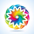 Abstract colourful fashion background in circle