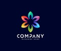 Abstract colourful flower leaf logo design Royalty Free Stock Photo