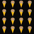 Abstract and Contemporary Digital Art colourful ice cream pattern