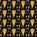 Abstract and Contemporary Digital Art colourful ice cream pattern