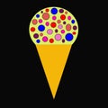 Abstract and Contemporary Digital Art colourful ice cream pattern