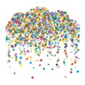 Abstract Colourful Raining Confetti Cloud Vector Illustration