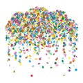 Abstract Colourful Raining Confetti Cloud Vector Illustration Royalty Free Stock Photo