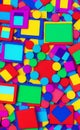 Abstract of colourful squares and circles Royalty Free Stock Photo