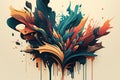 Abstract colourful wallpaper in painting style
