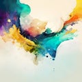 Abstract colourful watercolor background. Created with Generative AI Royalty Free Stock Photo