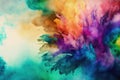 Abstract colourful watercolor background. Created with Generative AI