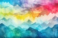 An abstract colourful watercolour background 1. Created with Generative AI