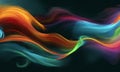 Abstract colourful waves wallpaper, modern digital art wallpaper backgrounds Royalty Free Stock Photo