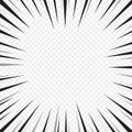 Abstract comic book flash explosion radial lines background. Vector illustration for superhero design. Bright black white light Royalty Free Stock Photo