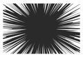 Abstract Comic Book Flash Explosion With Radial Lines On White Background. Vector Superhero Manga And Anime Design Royalty Free Stock Photo