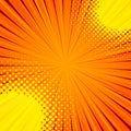 Abstract comic orange background for style pop art design. Royalty Free Stock Photo