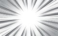 Abstract comic zoom motion lines with halftone background Royalty Free Stock Photo