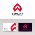 Abstract company icon sign with brand business card vector design