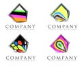 Abstract company signs