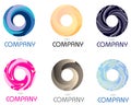 Abstract Company Swirling Circle Logo