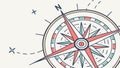 Abstract Compass with Arrow and Lines, Direction and Path Concept, vector design Generative AI Royalty Free Stock Photo