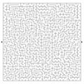 Abstract complex square maze with entrance and exit. An interesting game for children and adults. A mysterious puzzle. Vector illu Royalty Free Stock Photo
