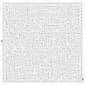 Abstract complex square maze with entrance and exit. An interesting game for children and adults. A mysterious puzzle. Vector illu Royalty Free Stock Photo