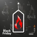 Abstract composition, black friday event, best offer flyer foundation Royalty Free Stock Photo