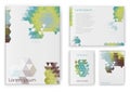 Abstract composition, business card set. A4 design sheet