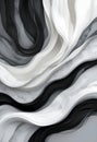 Abstract Flowing Black And White Marble Layers Creating Elegant Modern Background Texture Royalty Free Stock Photo