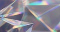 Abstract composition featuring close-up of faceted, transparent prisms reflecting