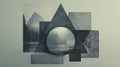 Abstract composition featuring geometric shapes Royalty Free Stock Photo